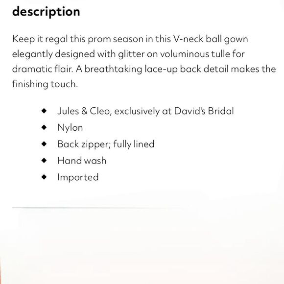 Jules & Cleo lace up glitter tule ball gown ROSEGOLD SIZE 18 - Picture 13 of 16